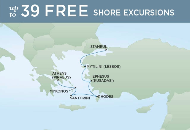 7 Nights | Athens to Istanbul | May 11, 2021 Athens to Istanbul Map