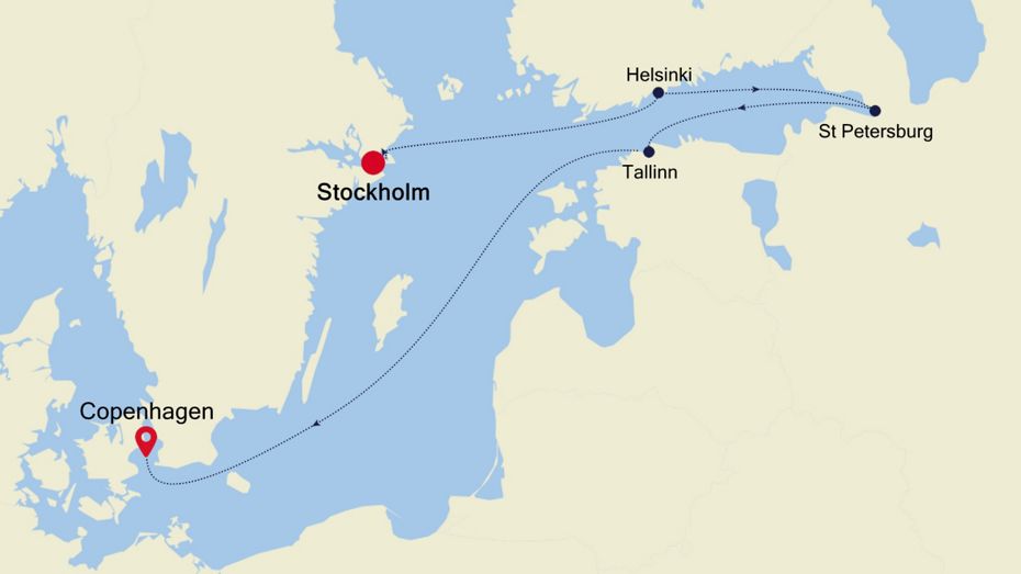 7 Days | Stockholm To Copenhagen Stockholm To Copenhagen Map