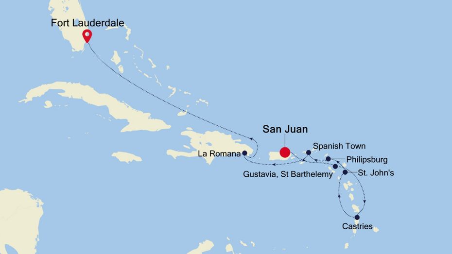 9 Days | San Juan To Fort Lauderdale San Juan To Fort Lauderdale Map