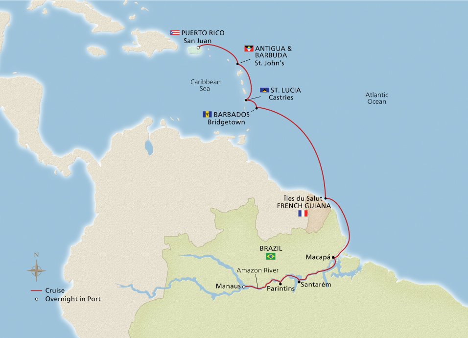 amazon and caribbean cruise